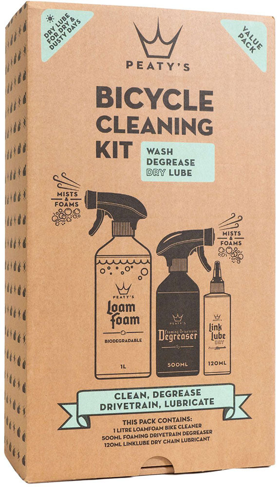 Peaty's Wash Degrease Dry Lube – Reinigungsset für Fahrräder