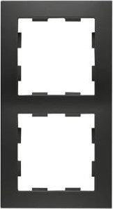 Peha Badora Mattschwarz 2-fach Abdeckrahmen - 4603660