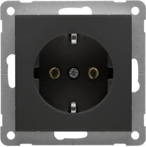 Peha badora mattschwarze Steckdose RA - 4603500