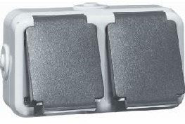 Peha swd Aufputzsteckdose Peha Doppel horizontal - 4657962