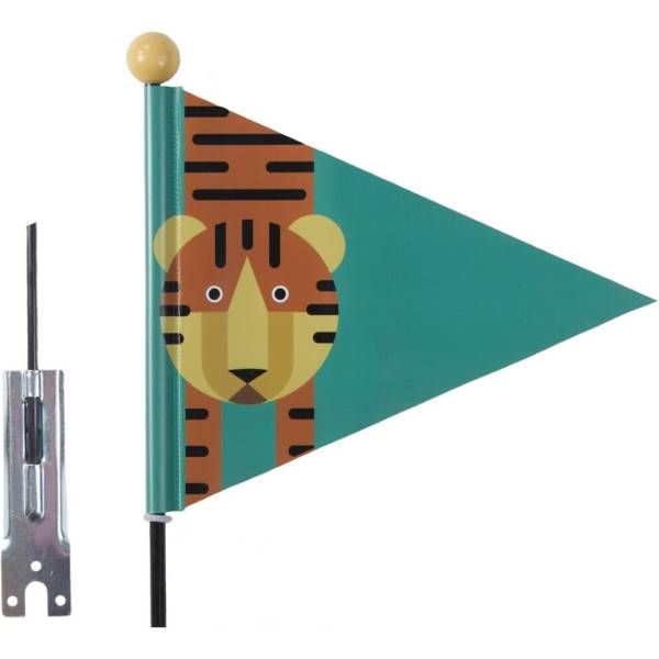 Sicherheitsflagge Pexkids Tigergrün mit Tigerdruck