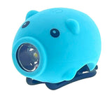Pexkids Fahrradhupe Schwein mit LED-Lampe USB blau - afbeelding 1