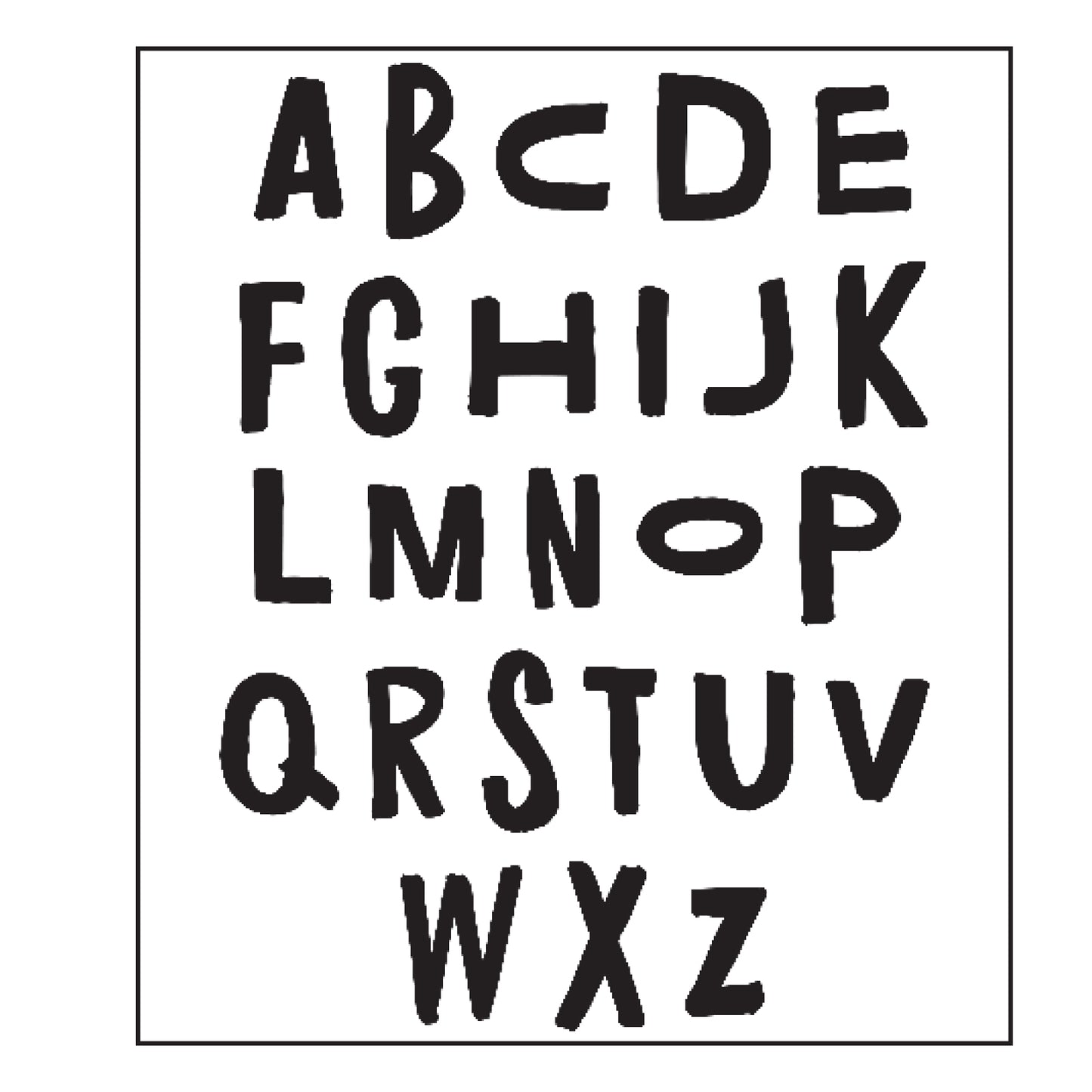 Paperfuel • Schneideschablone A5-Alphabet