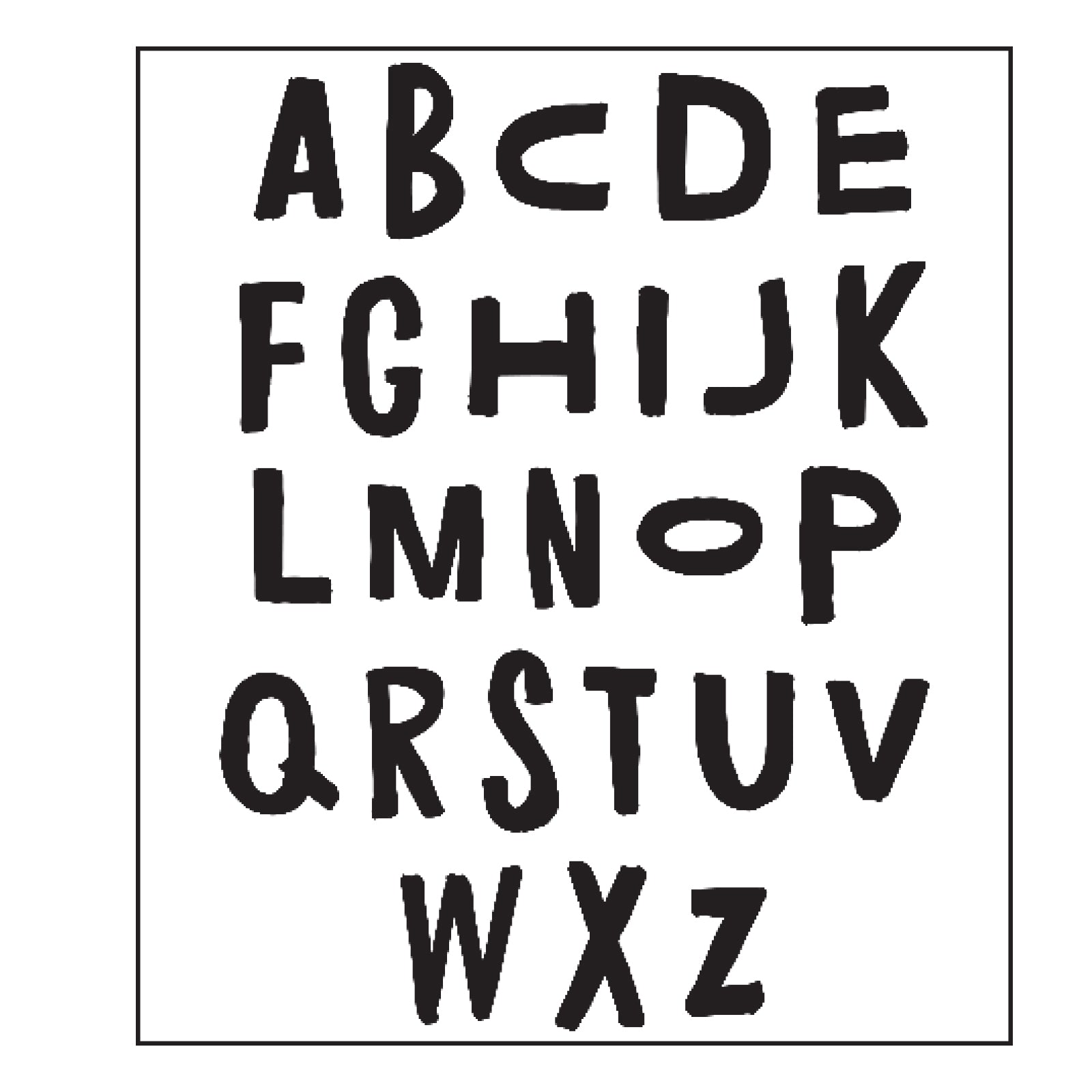 Paperfuel • Schneideschablone A5-Alphabet