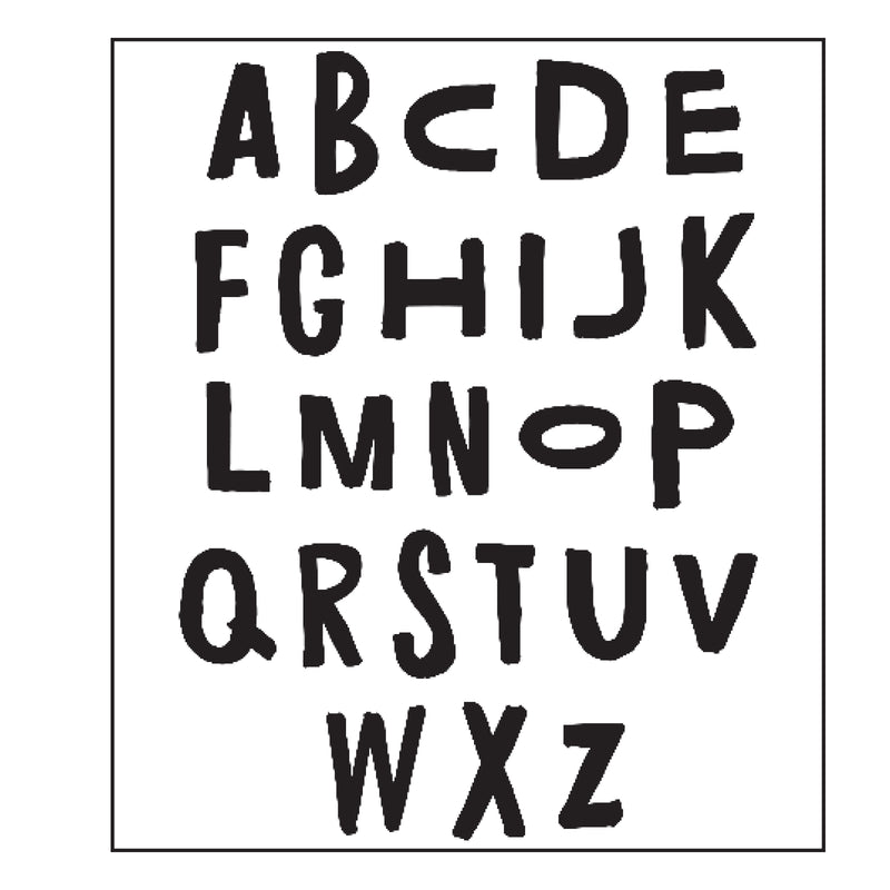 Paperfuel • Schneideschablone A5-Alphabet