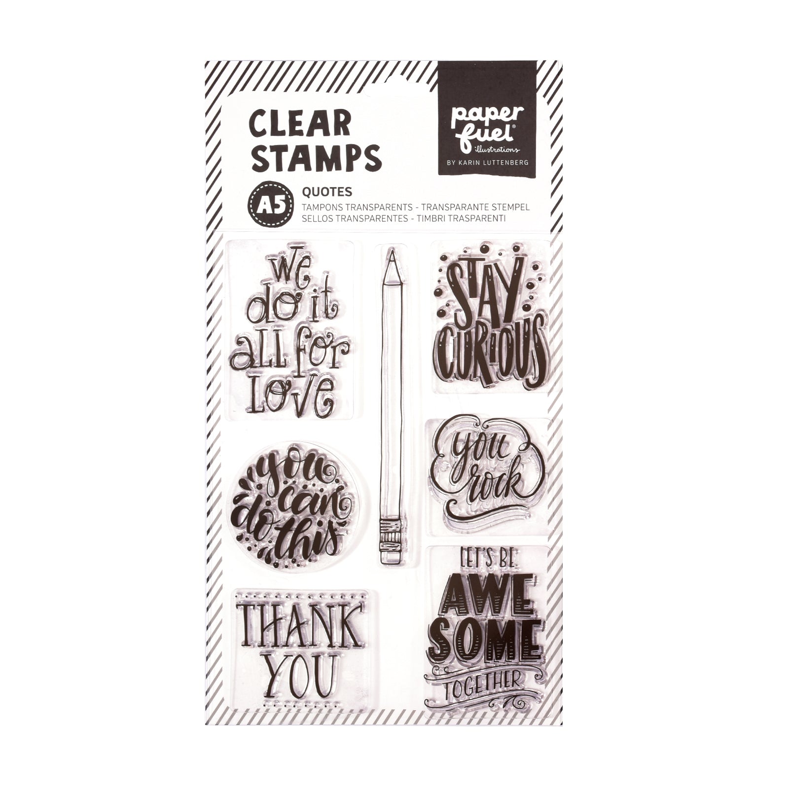 Paperfuel • Clear Stamp A5 Zitate