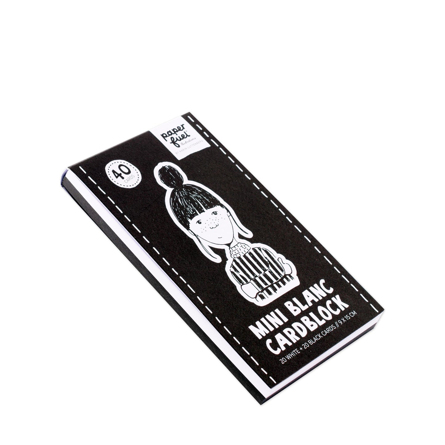 Paperfuel • Mini-Kartenblock 9x15cm 300gr 40 Blatt