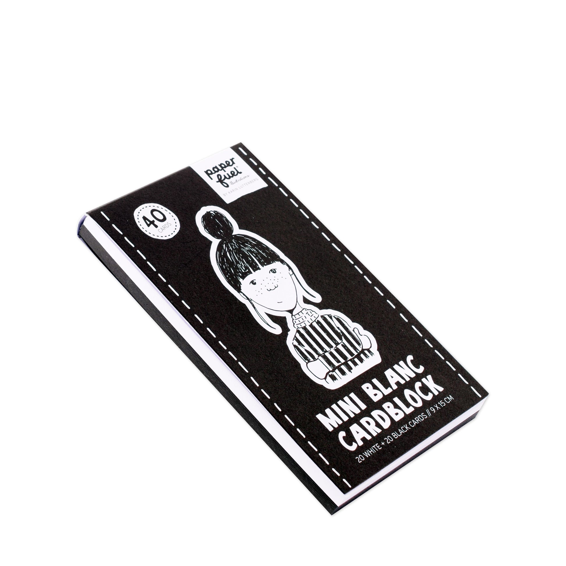 Paperfuel • Mini-Kartenblock 9x15cm 300gr 40 Blatt