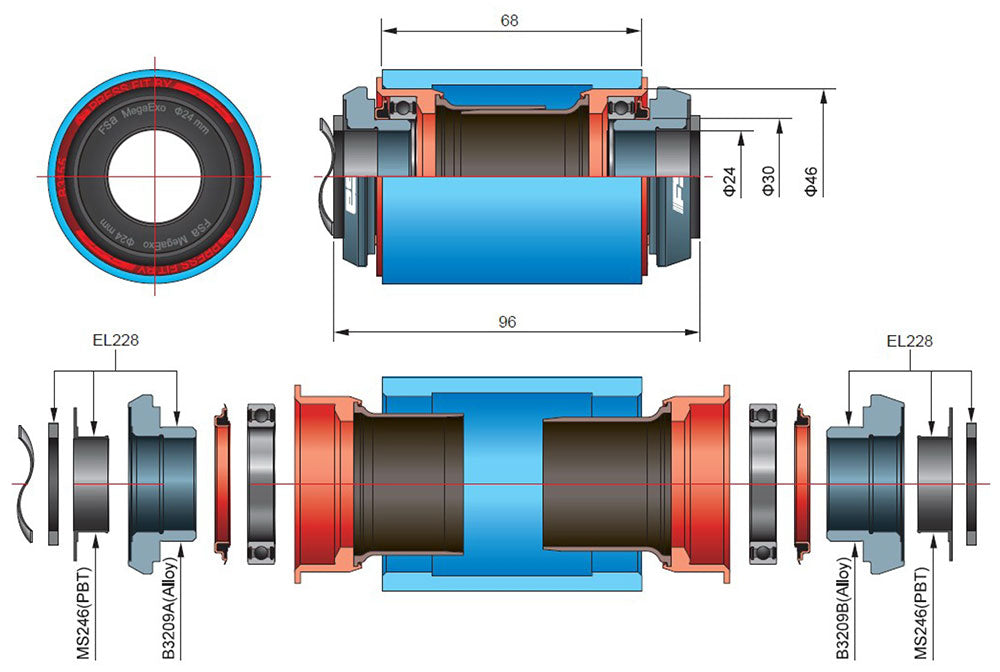 Fsa pf30 bb30 Tretlageradapter
