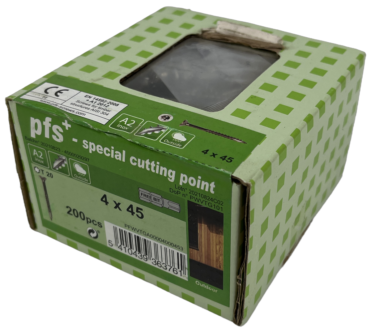 Pgb-europa pfs+ | Edelstahl-Spanplattenschraube Pfs+ Vzk-T ø 4,0x45 A2 Tx20 – 200 Stück – Pfwvtga00004000453