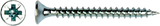 Pgb-europa pgb-befestigungen | Spanplattenschraube ø 4,0x40 mm Pozidrive PZ2 - Vollgewinde verzinkt | 200 Stück – pgwvzv001004000403 - afbeelding 2