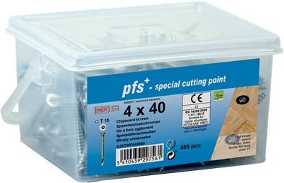 Pgb-europa pgb-befestigungen | Spanplattenschraube pfs tx25 ø 5x60 Zinkeimer | 195 Stück – gz6twp050060