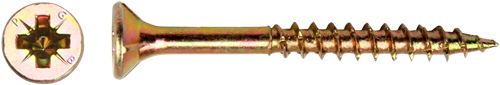 Pgb-europa pgb-befestigungen | spanplattenschraube fzk-z ø 6,0x140 zn gelb | 100 Stück pgwvzg002006001402