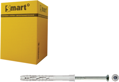 Pgb-europa smart | Fensterstopfen + Schraube vzk tx ø 10x120 nzn | 50 Stück - sm0rptn011001203