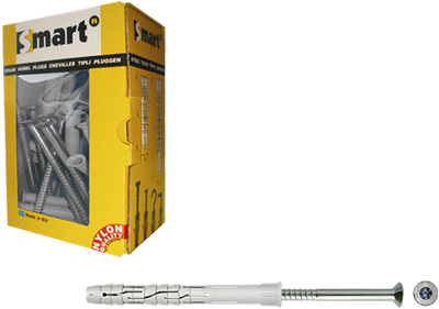 Pgb-europa smart | Fensterstopfen + Schraube vzk tx ø 10x180 nzn | 25 Stück sm0rptn01100180e