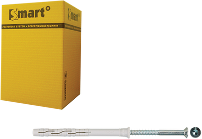 Pgb-europa smart | Fensterstopfen + Schraube vzk tx ø 8x140 nzn | 50 Stück sm0rptn010801403