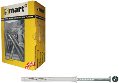 Pgb-europa smart | Fensterstopfen + Schraube vzk tx ø 8x140 nzn | 50 Stück sm0rptn01080140e