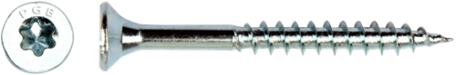 PGB-Fasteners Spanplattenschraube VZK-T Teilgewindeschneidspitze Senkkopf ø5,0x70 ZN TX25 | 200 Stück | pgwvtg001005000702