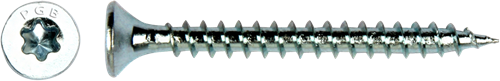 PGB-Fasteners Universal Spanplattenschraube VK-T Vollgewinde Senkkopf ø4,0x20 ZN Tx20 | 200 Stück | pgwvtv001004000203