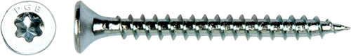 PGB-Fasteners Universal-Spanplattenschraube VK-T Vollgewinde Senkkopf ø4,0x25 ZN TX20 | 200 Stück | pgwvtv001004000253