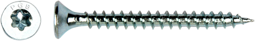 PGB-Europe PGB-Fasteners Universal-Spanplattenschraube VK-T Vollgewinde Senkkopf ø4,0x60 ZN Tx20 ​​| 200 Stück | pgwvtv001004000603