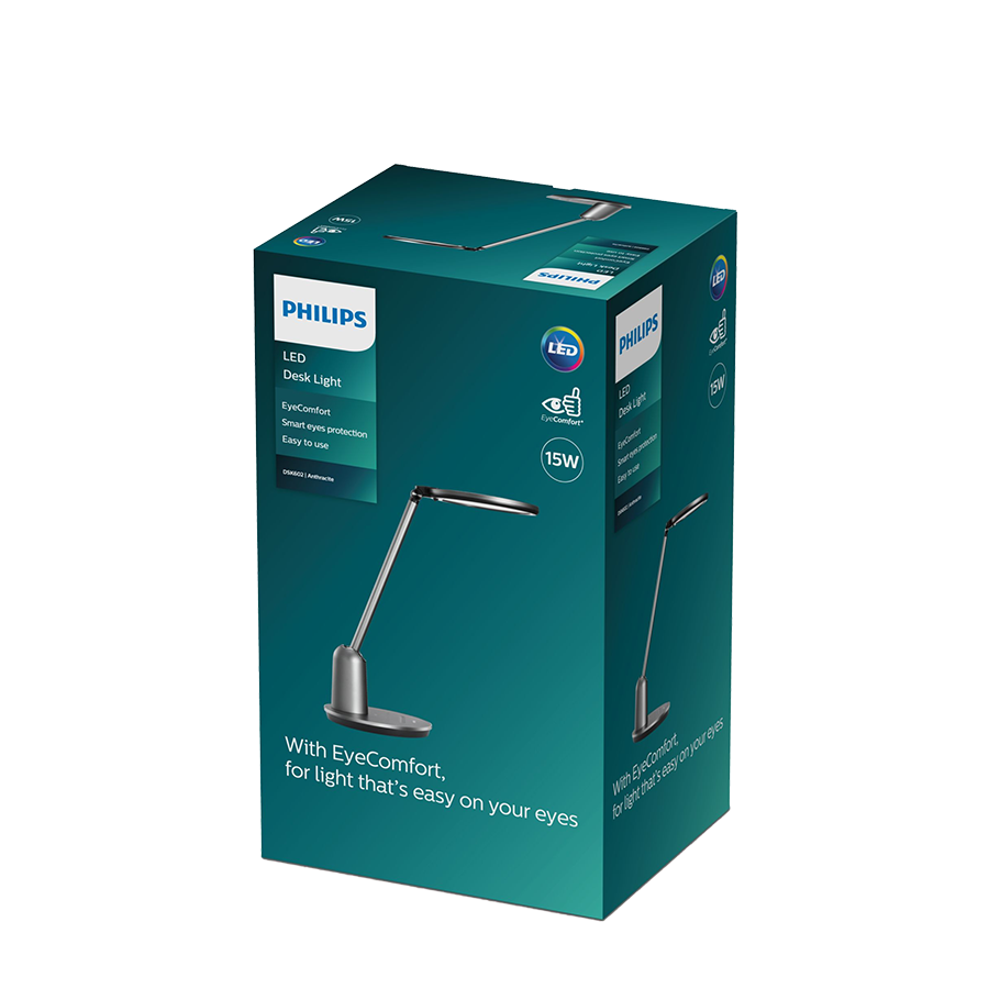 Philips Schreibtischleuchte LED DSK602 Anthrazit