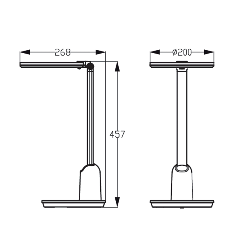 Philips Schreibtischleuchte LED DSK602 Anthrazit