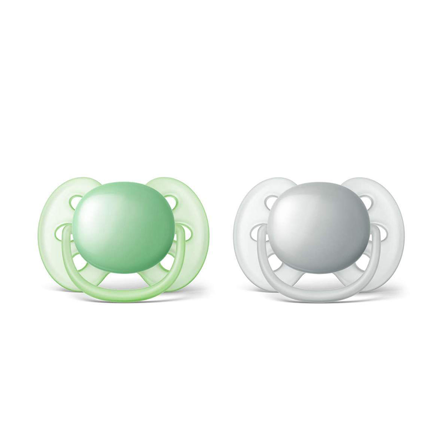 Philips Schnuller Avent Ultra Soft Grau Grün 2 Stück