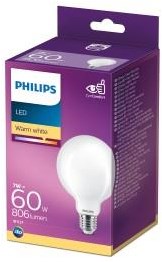 Philips LED Globe G93 E27 7-60W 2700K Filament Matt Blister – 5103263