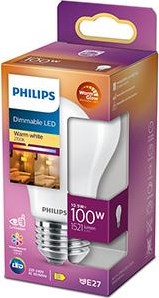 Philips LED GLS E27 10,5-100 W Filament matt warmglow Blister – 5102558
