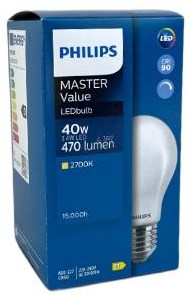Philips LED GLS E27 3,4-40W 2700K Filament matt dimmbar - LED3773