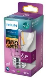 Philips LED GLS E27 7,5–60 W Filament klarer Szenenschalter Blister – 5102525
