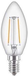 Philips LED-Kerze E14 2-25W 2700K Filament klar - LED3713