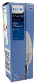 Philips LED-Kerze E14 5-40W 2700K matt - LED3319