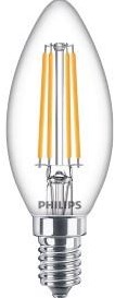 Philips LED-Kerze E14 6,5–60 W, 2700 K Filament, klare Blisterpackung – 5100312