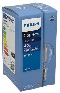 Philips LED-Kugel E14 4,3-40W 2700K Filament klar - LED3738