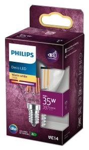 Philips LED-Kugel E14 4-35W 2700K-Filament-Top-Spiegel-Blister – 5103501