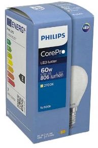 Philips LED-Kugel E14 6,5-60W 2700K Filament matt - LED3742