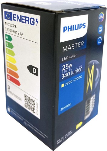Philips LED Bullet E27 2,8-25W Filament klar dimtone - LED3286