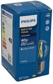 Philips LED Bullet E27 3,4-40W Filament klarer Dimmton - LED3747