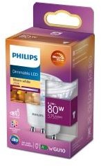 Philips LED-Spot GU10 230 V 6,2–80 W Warmglühen, Blisterpackung – 5105356