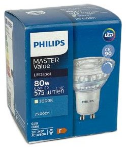 Philips LED-Spot GU10 6,2-80 W 3000 K dimmbar – led3453
