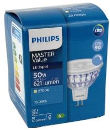 Philips LED-Spot gu5.3 12V 7,5-50W 2700K dimmbar - led3552