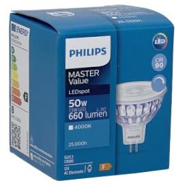 Philips LED-Spot gu5.3 12V 7,5-50W 4000K dimmbar - led3556