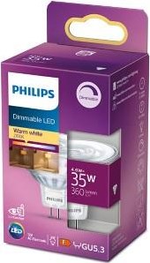 Philips LED-Spot MR16 Gu5.3 12V 4,6-35W 2700K dimmbar Blister – 5104245