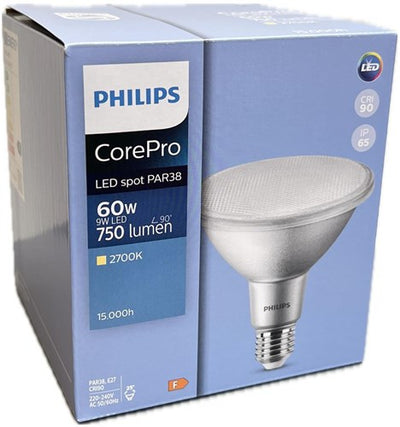Philips LED-Spot par38 e27 9-60w 2700k 25gr ip65 - led3612