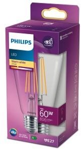 Philips LED ST64 E27 7-60W 2700K Filament Klar Blister – 5102581