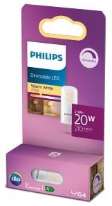 Philips LED Plug-in G4 12 V 2,1–20 W 2700 K matt dimmbar Blister – 5104124