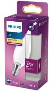 Philips LED-Spitze Kerze E14 2,2-25W 2700K Filament matt Blister – 5100556