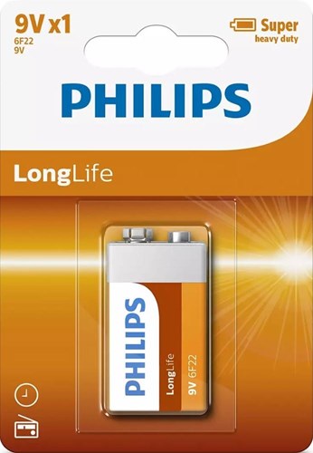 Philips Philips Longlife 9V Batterie 6F22 Blister 1 – 3111025